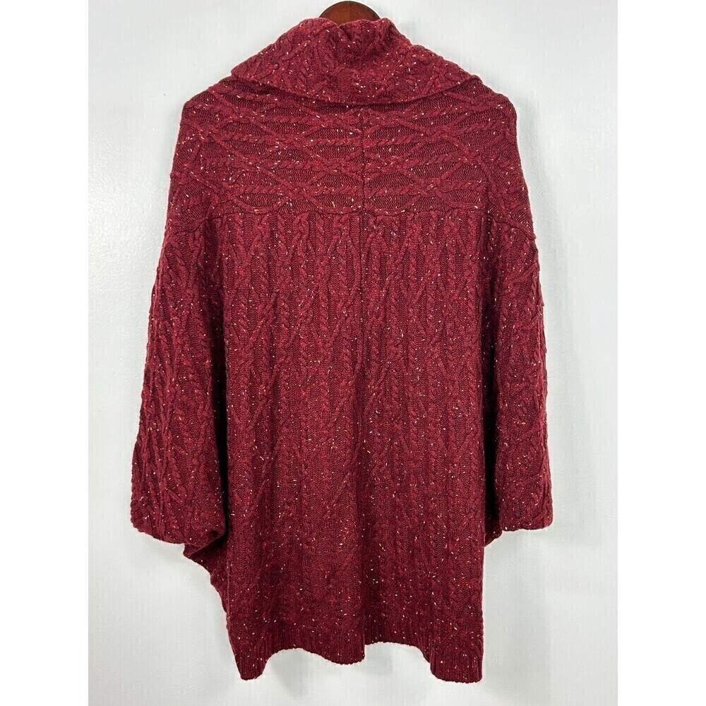 New St Johns Bay Women Sz XXL Maroon Red Sweater Short Dolman Sleeve Pullover E4 - Picture 4 of 12